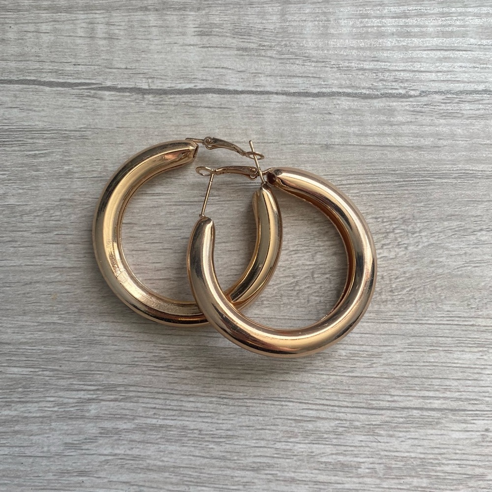 Gold hoop earrings